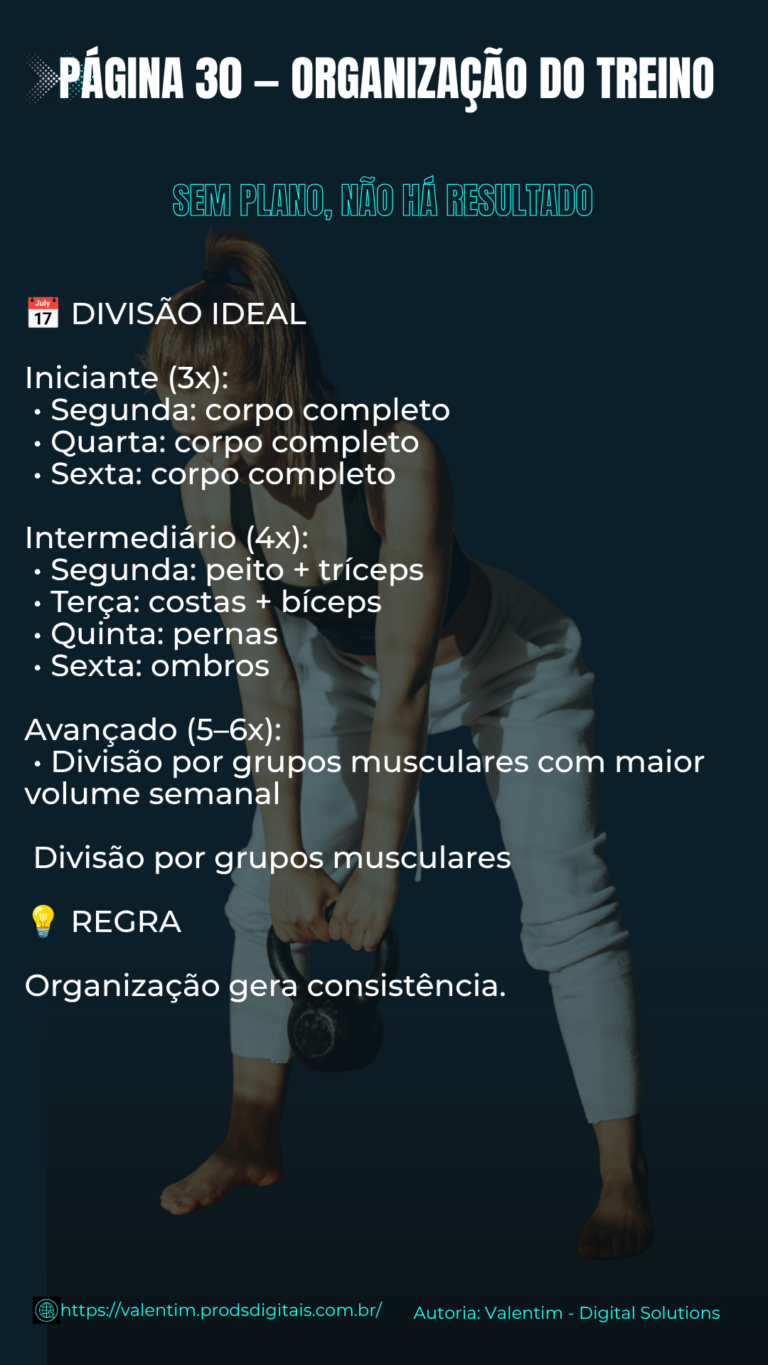 30 - Organização do Treino