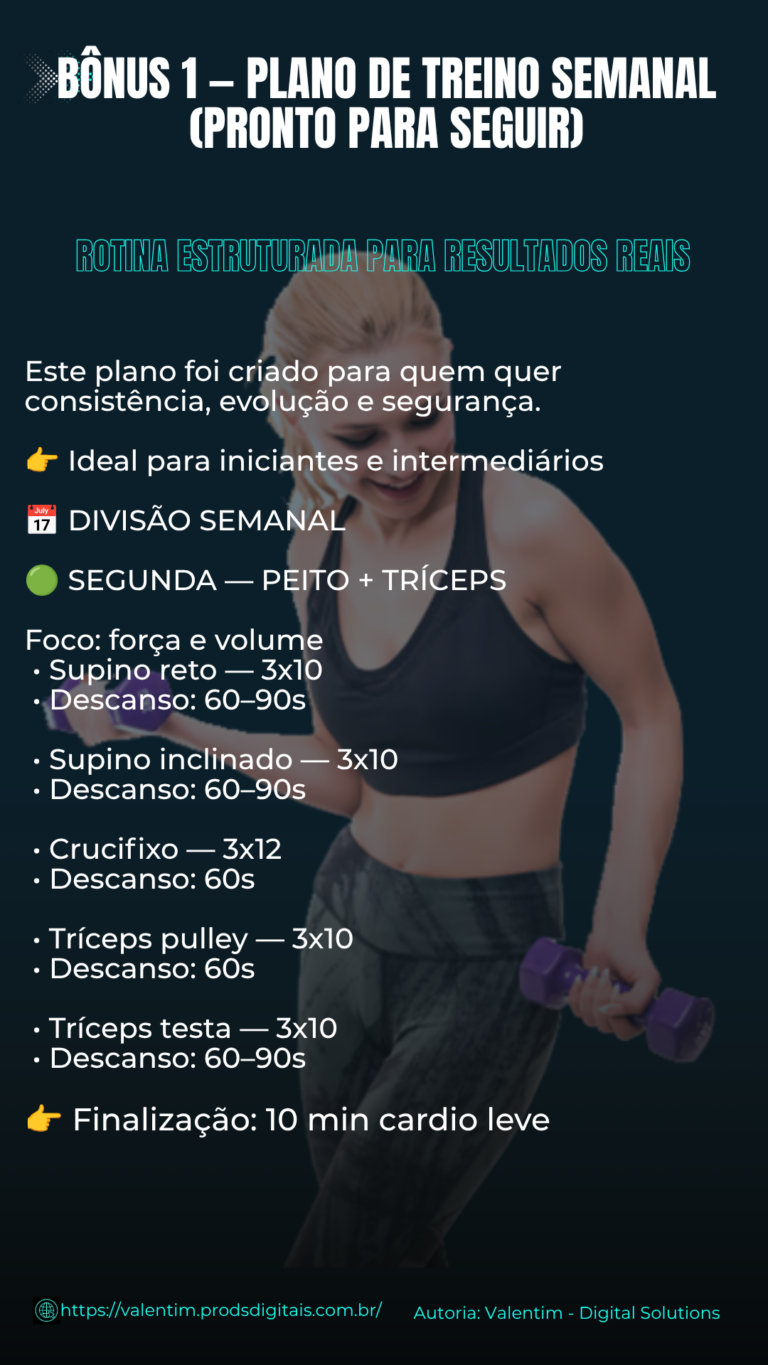 33 - Plano de Treino Semanal